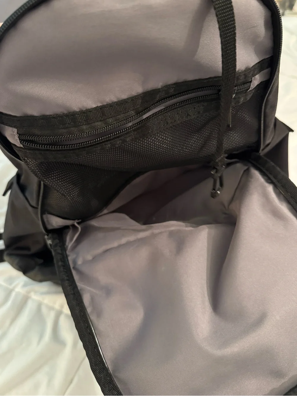 Nike Men's Black Backpack with White Swoosh